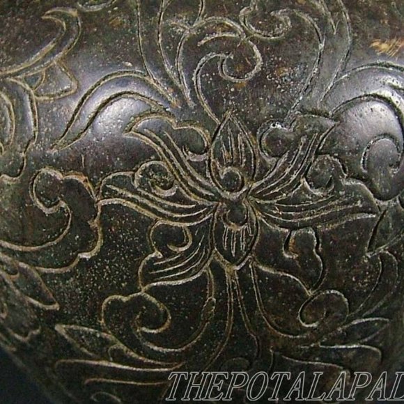 Chinese Quing Dynasty Red Copper Lotus Flowers Bottle Vase - Picture 8 of 10